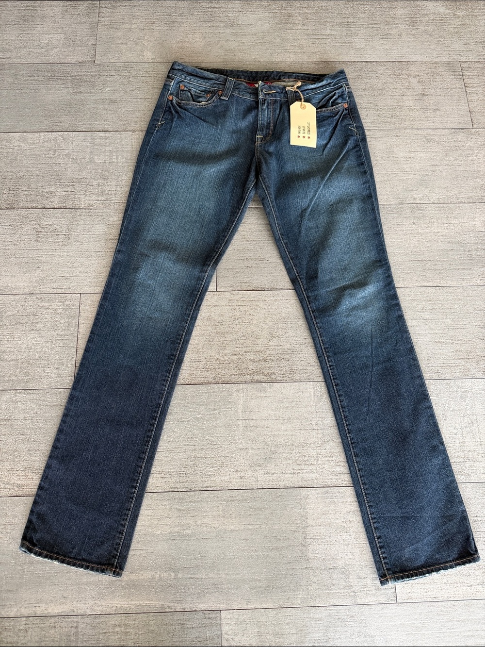 NWT Lucky Brand Lola Straight Jeans Dark Wash Women’s Size 12